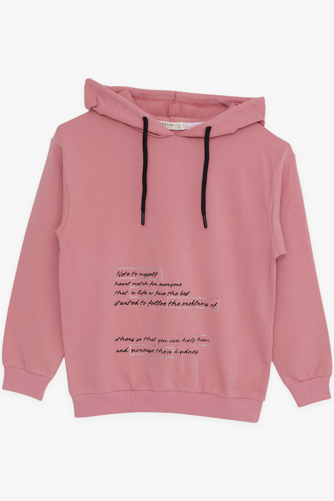 BRE Breeze Girl's Tracksuit with Rhinestone Printed Hoodie 82 Years, Pink - Beckenham