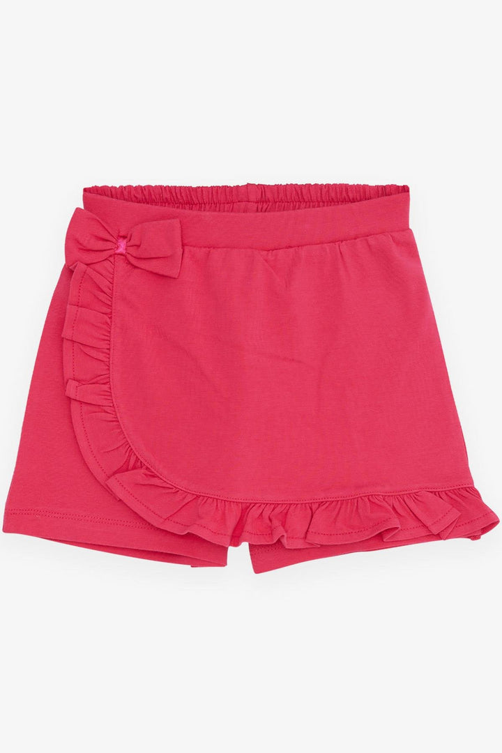 BRE Breeze Girl Child Skirt Shorts Ruffled Bow 60 Years, Fuchsia - Alessandria