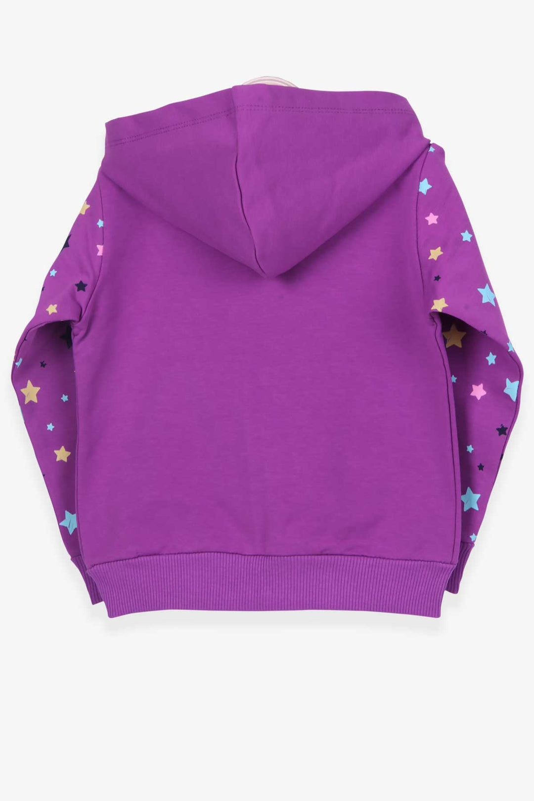 BRE Breeze Girl's Cardigan with Patterned Printed Sleeves, 1-4 Years, Purple - Medgidia