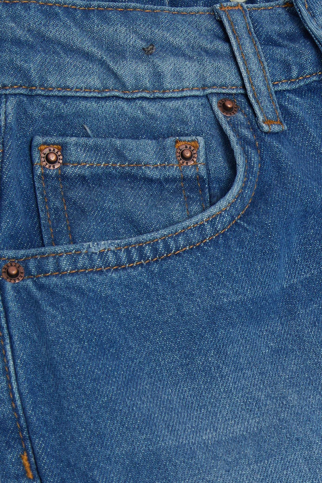 BRE Breeze Girl's Jeans with Pockets and Buttons, 94 Years, Blue - Prince Albert