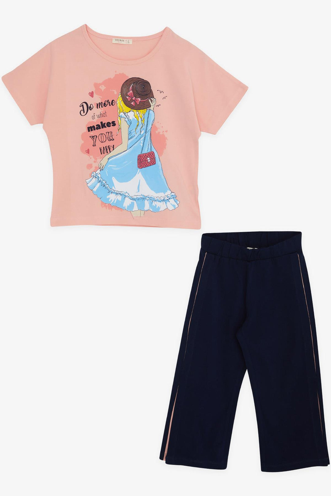 BRE Breeze Girl Capri Pants Set Printed 62 Years, Salmon - Cuautitlán