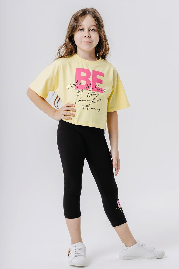 Bre Breeze Girl Child Capri Leggings установите урожай лето 84 года, желтый - Торнтон Хит