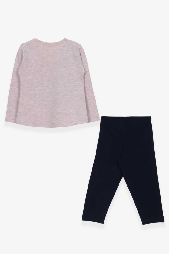 BRE Breeze Girl Child Capri Leggings Set فتاة مطبوعة 1.5-5 سنوات، بيج ميلانج - ميربوش