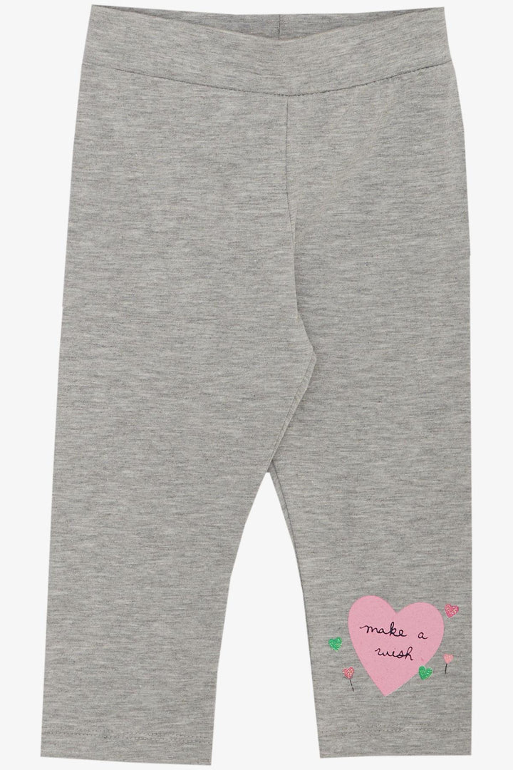 Bre Breeze Girl Child Capri Leggings Set Love Themed Bunny Printed 1,5-5 лет, Pink - Niort