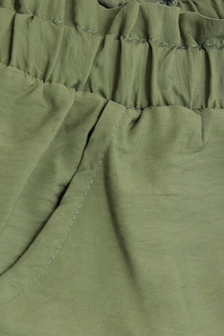 BRE Breeze Girl's Pants with Pockets and Slits at the Hem, 84 Years, Khaki Green - Las Delicias