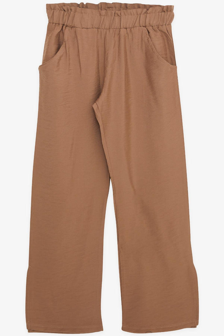 BRE Breeze Girl's Pants with Pockets and Slits at the Hem, Brown, 84 Years - Braine-l’Alleud