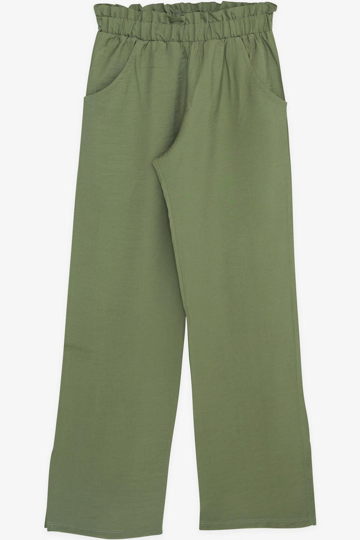 BRE Breeze Girl's Pants with Pockets and Slits at the Hem, 84 Years, Khaki Green - Las Delicias