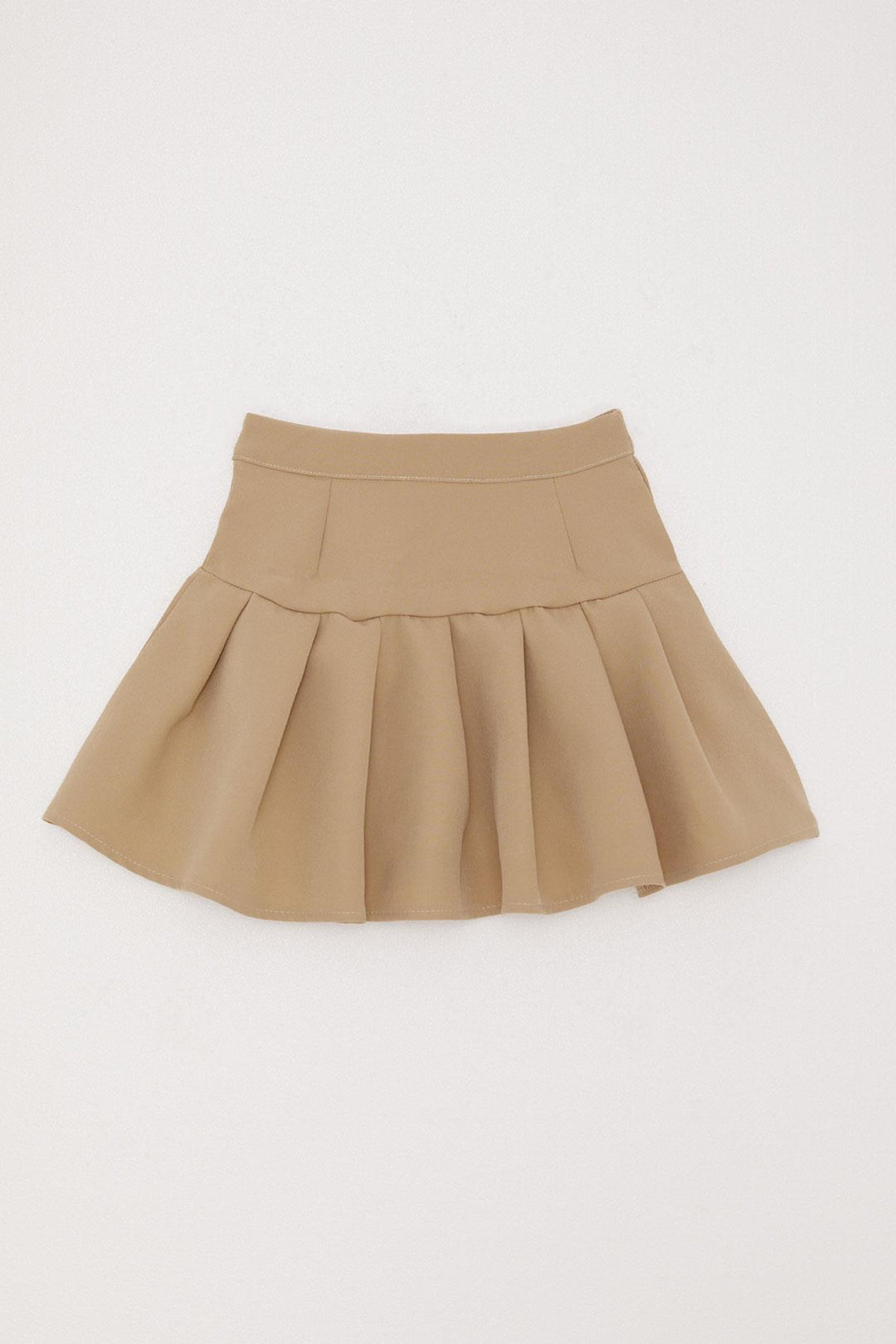 BRE Breeze Girl Child Pleated Skirt with Snap Fastener, Beige, 72 Years - Worthing