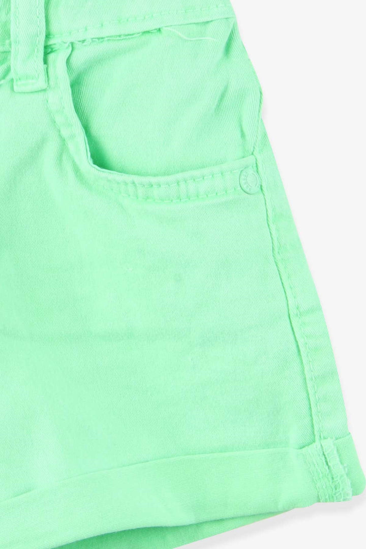 BRE Breeze Girl's Shorts with Ankle Bracelet, 84 Years, Neon Green - Marlboro