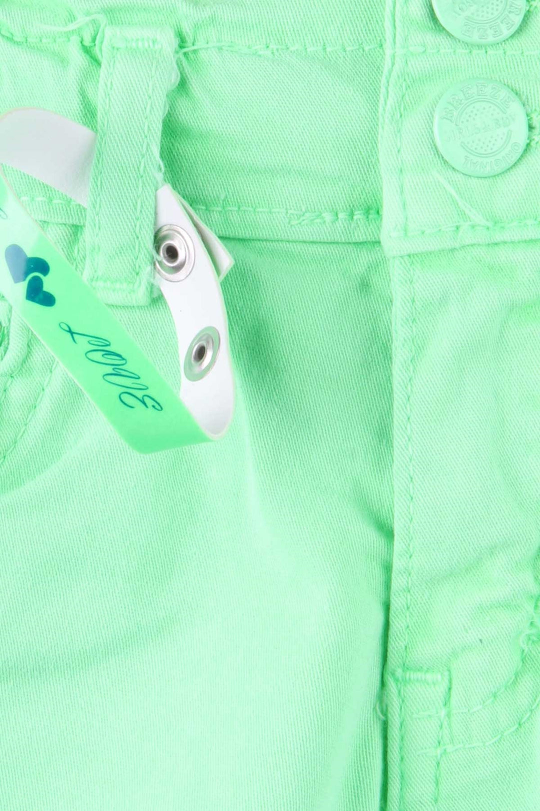 BRE Breeze Girl's Shorts with Ankle Bracelet, 84 Years, Neon Green - Marlboro