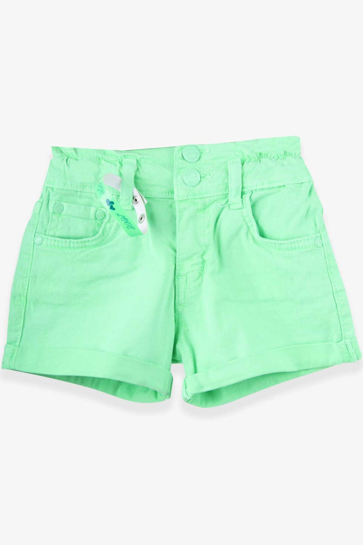 BRE Breeze Girl's Shorts with Ankle Bracelet, 84 Years, Neon Green - Marlboro