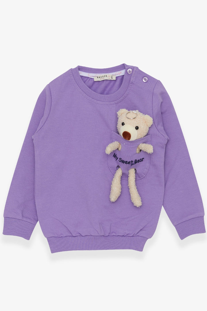 Bree Breeze Girl Child Sweathirt с аксессуарами для медведей 1,5-5 лет, Lilac - Twickenham