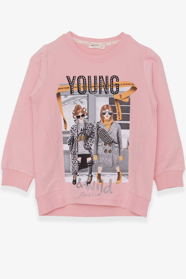 BRE Breeze Girl Child Sweatshirt الصداقة تحت عنوان 62 سنة، مسحوق - إيشر