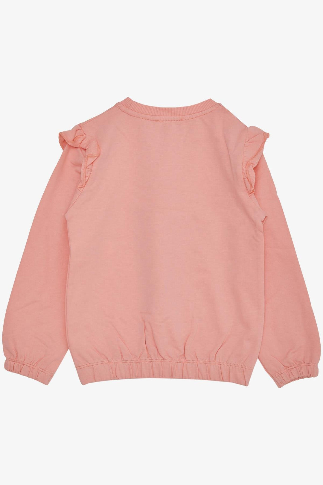 BRE Breeze Girl Child Sweatshirt with Sequined Bear Accessory and Glittery Text Print 1.5-5 Years, Salmon - Licata