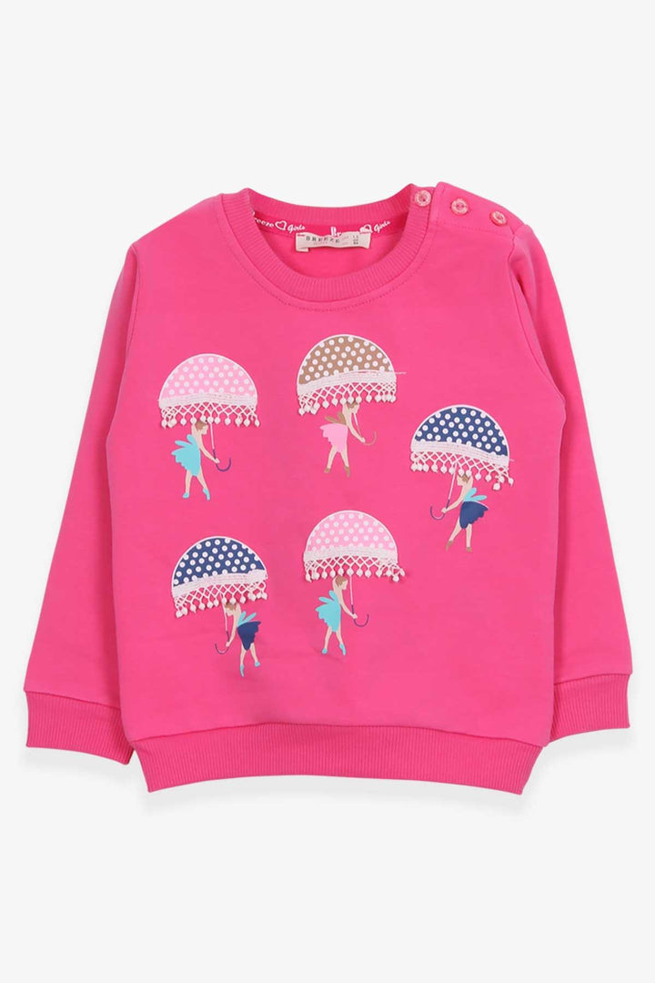 Bree Breeze Girl Child Sweathirt с зонтичным отпечатками 1,5-5 лет, Pink - Напа