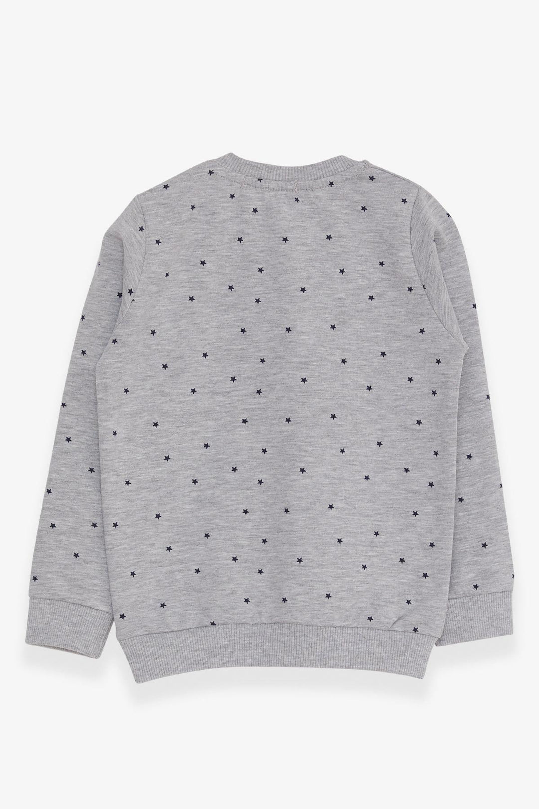 BRE Breeze Girl Child Sweatshirt with Glitter Heart Print, 2-6 Years, Grey Melange - Manhattan