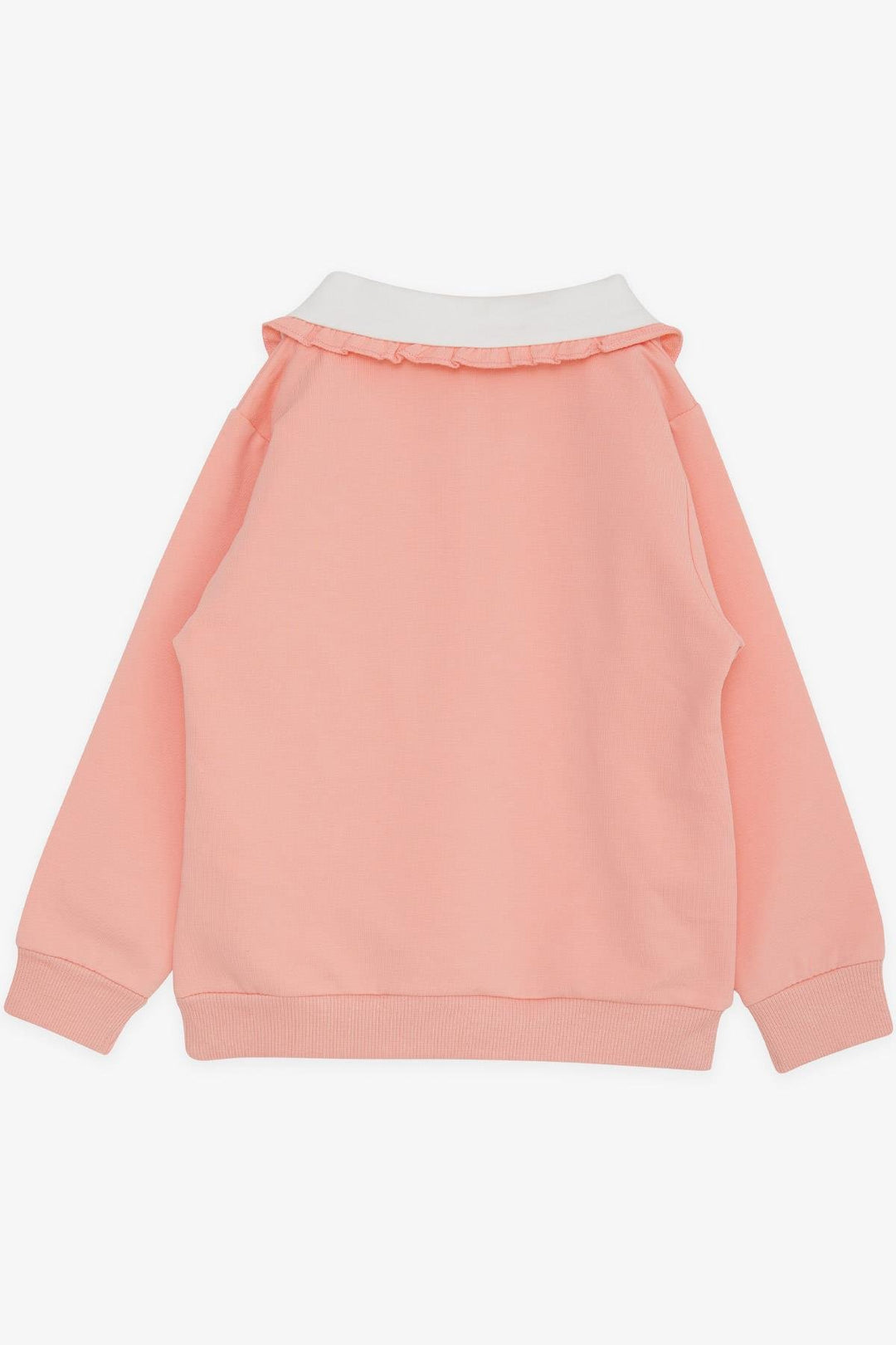 BRE Breeze Girl Child Sweatshirt with Rabbit Embroidery Buttoned 2-6 Years, Salmon - Lincoln