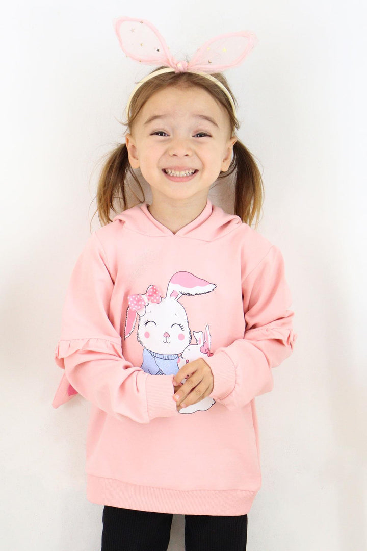 Bree Breeze Girl Child Sweatshirt с принтом кролика, 1,5-5 лет, Pink - Palmerston North