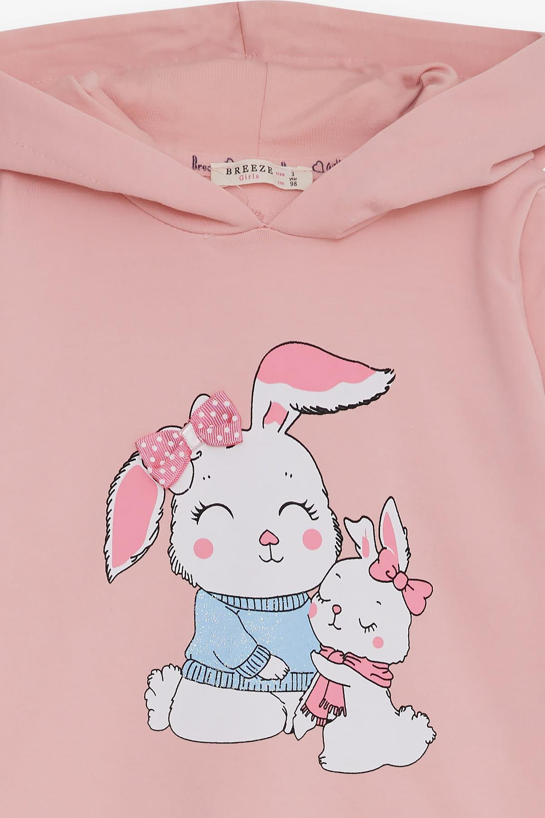 Bree Breeze Girl Child Sweatshirt с принтом кролика, 1,5-5 лет, Pink - Palmerston North