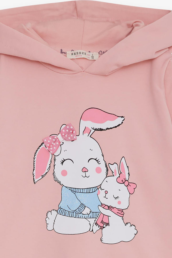 Bree Breeze Girl Child Sweatshirt с принтом кролика, 1,5-5 лет, Pink - Palmerston North