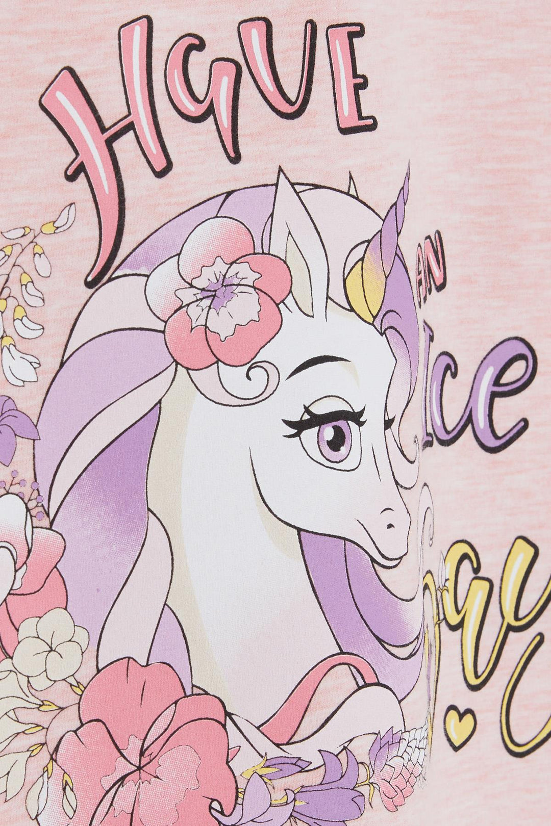 BRE Breeze Girl Child Sweathirt Unicorn Printed 2-6 лет, лосось Меланж - Kortrijk