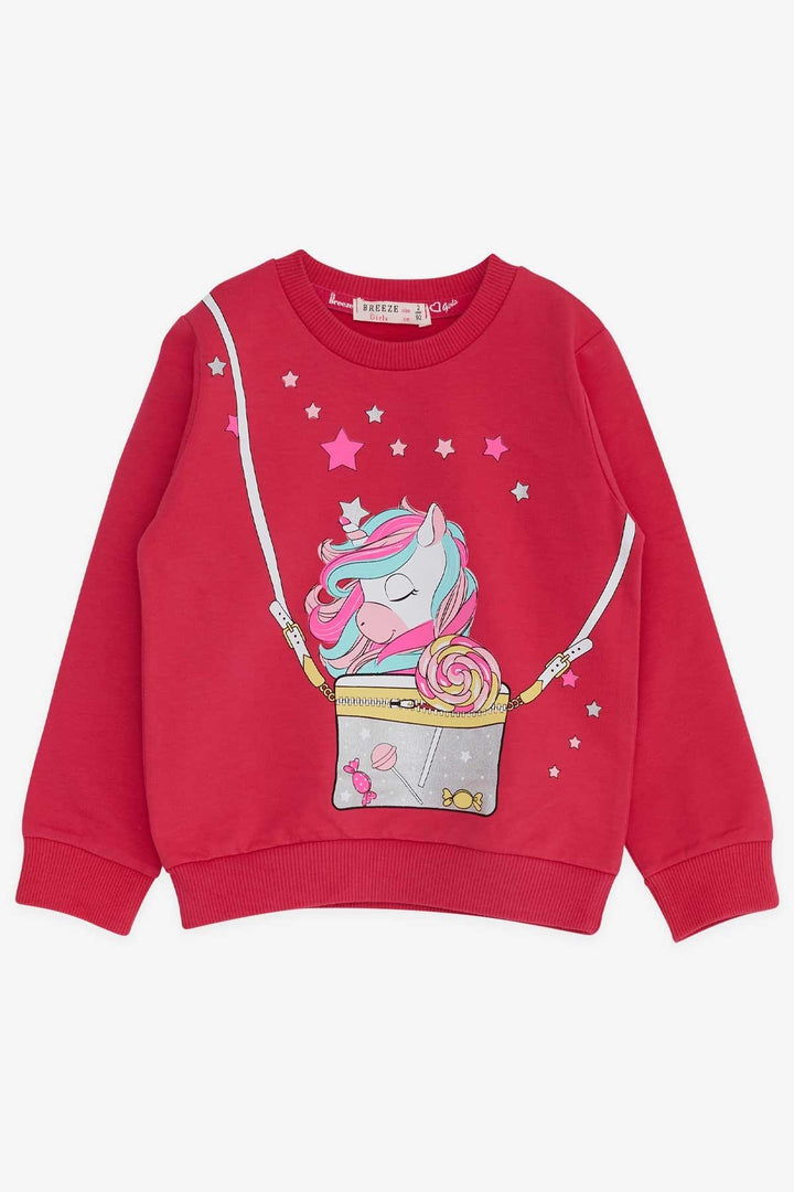 Толстовка для девушки Breeze Unicorn 2-6 лет, Fuchsia - Drummondville