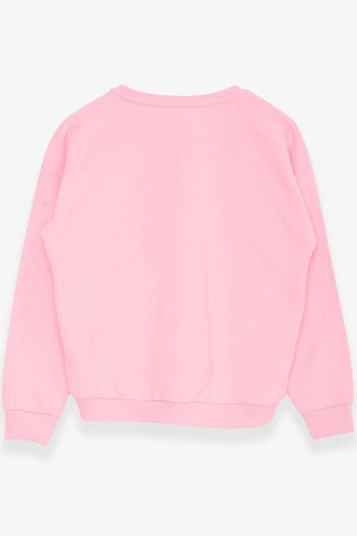 BRE Breeze Girl's Sweatshirt with Printed Text, 94 Years, Neon Pink - Paignton