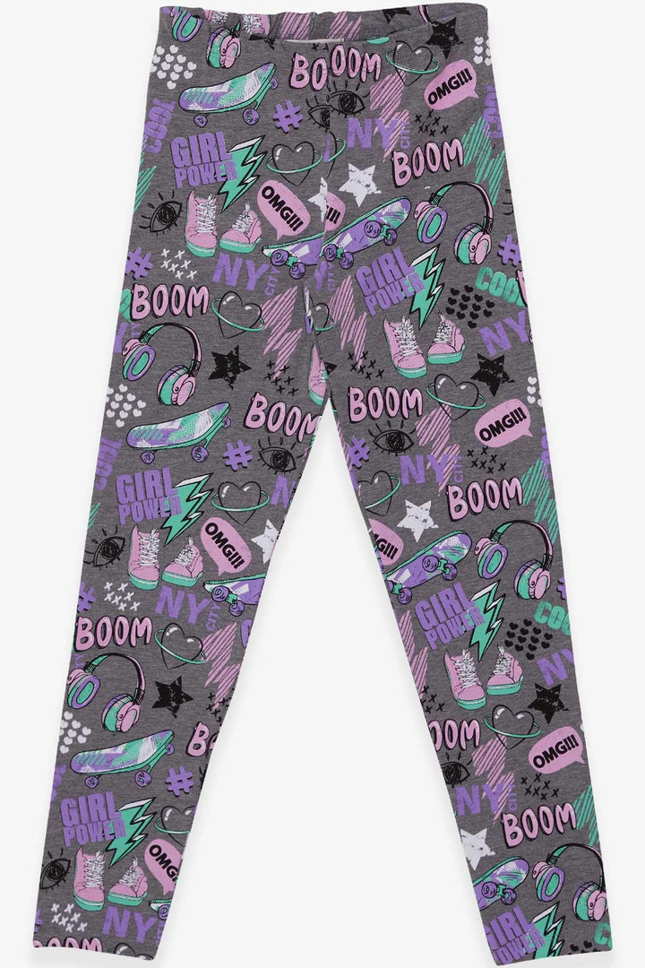 BRE Breeze Girl Leggings Crazy Girl Themed 94 Years, Grey Melange - Garges-lès-Gonesse