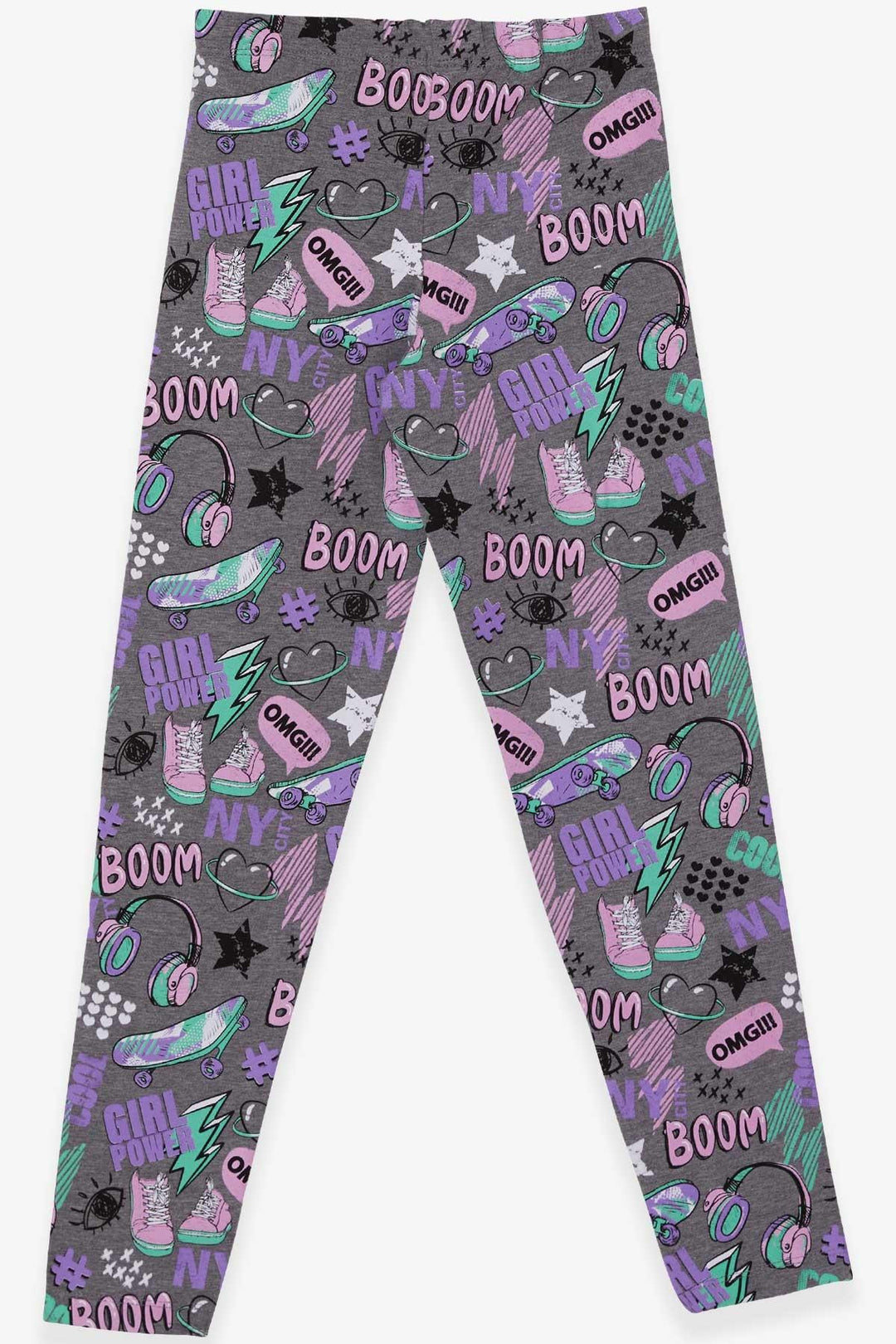 BRE Breeze Girl Leggings Crazy Girl Themed 94 Years, Grey Melange - Garges-lès-Gonesse