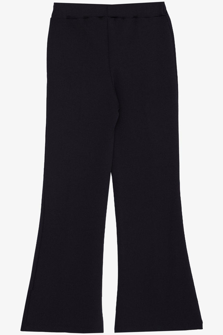 BRE Breeze Girl's Leggings with Slits Spanish Hem 4-8 Years, Navy Blue - Chicopee