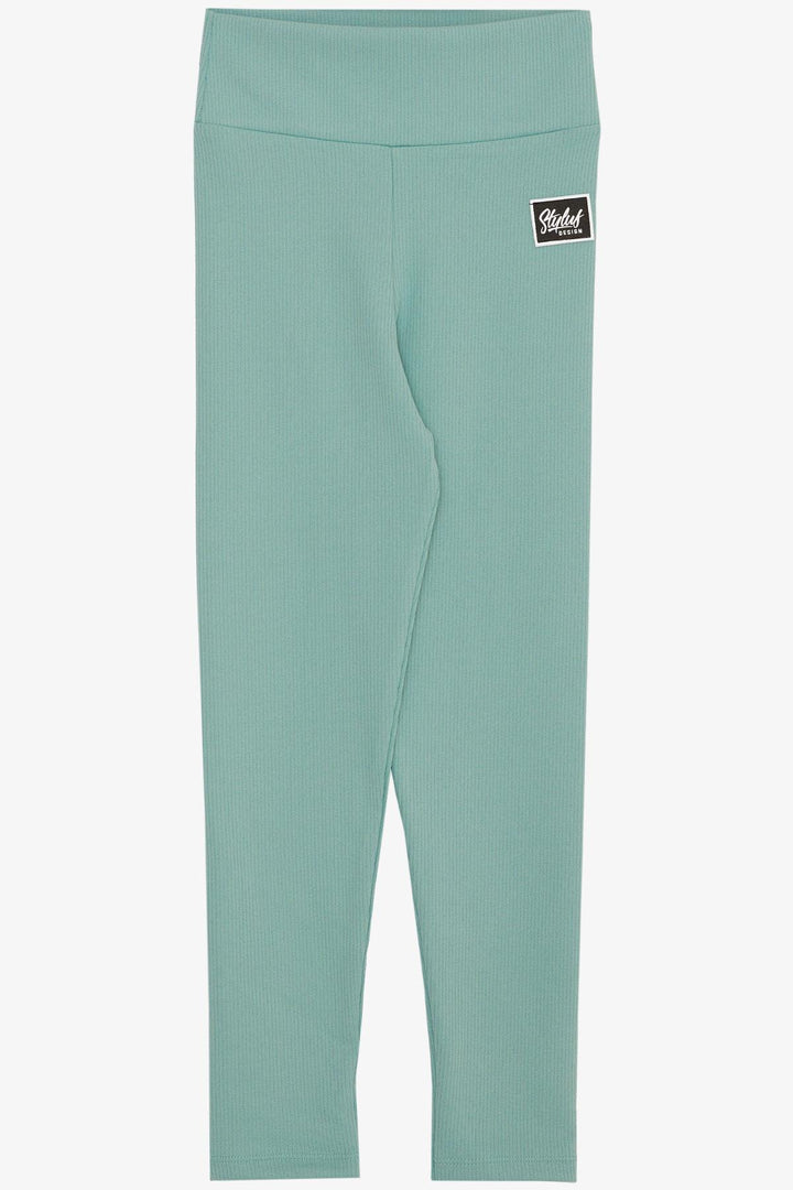 BRE Breeze Girl's Leggings with Printed Logo, 84 Years, Aqua Green - Utrera