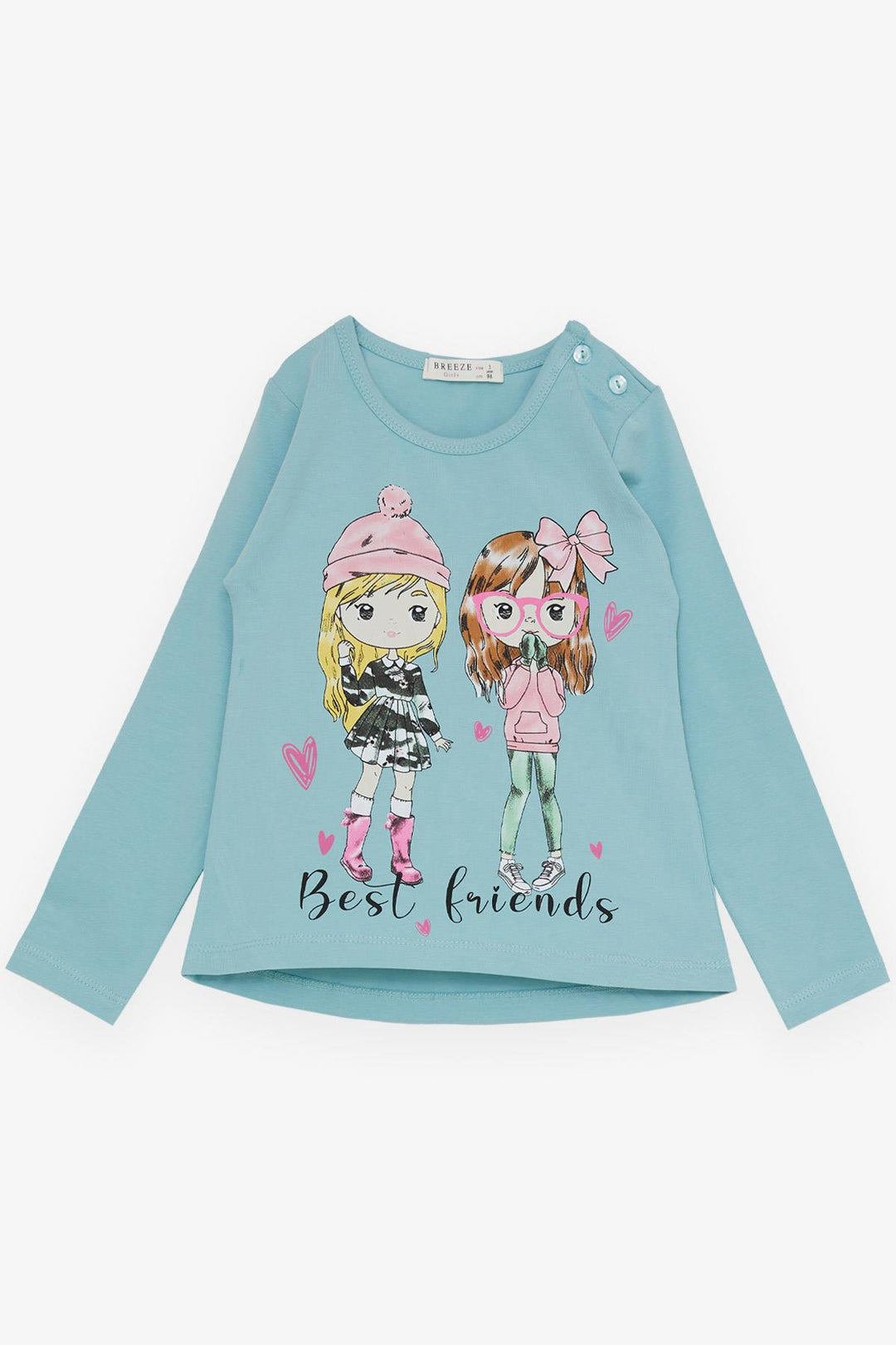 BRE Breeze Girl Child Leggings Set with Friend Theme Cute Girl Printed 2-6 Years, Aqua Green - Alphen aan den Rijn