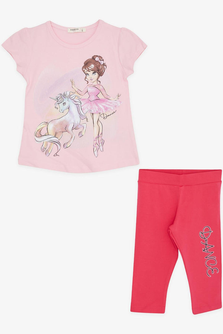 BRE Breeze Girl Child Leggings Set Girl Printed 3-8 Years, Powder - Playas de Rosarito