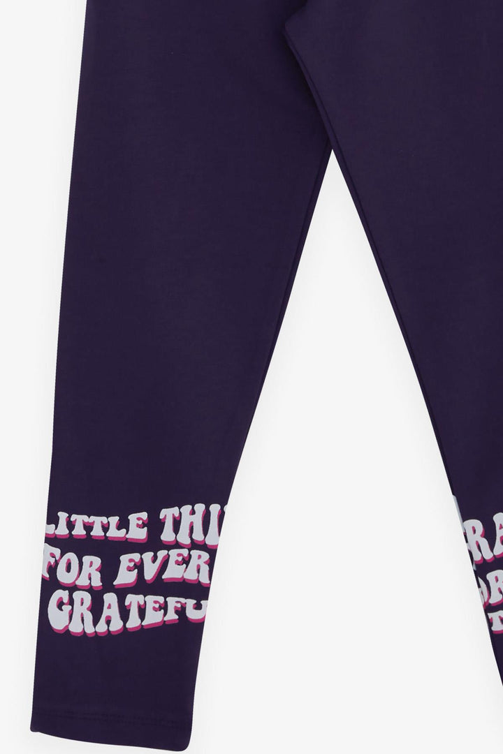 BRE Breeze Girl's Legging Set with Flower Print for Summer, 82 Years, Purple - Wichita Falls