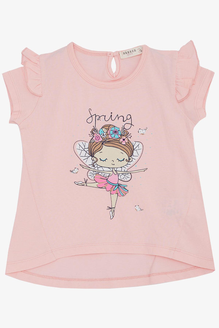 Футболка Breeze Girl's Fort Spring Theme Balleerina Girl Printed 1,5-5 лет, Pink-Wuppertal