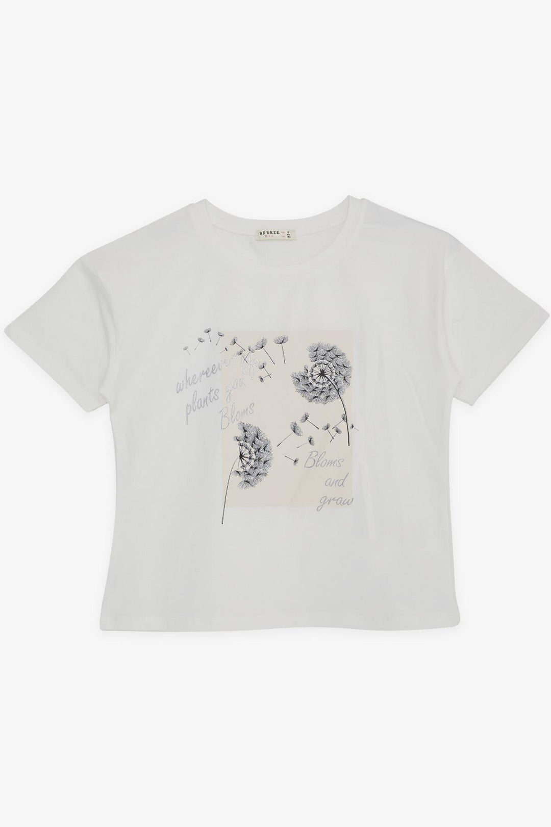 Футболка Breeze Girl's Flower Printed 94 года, Ecru - Ravensburg