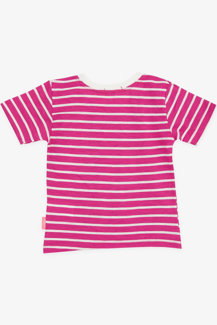 Полосатая футболка Breeze Girl 3-7 лет, Fuchsia-Lida