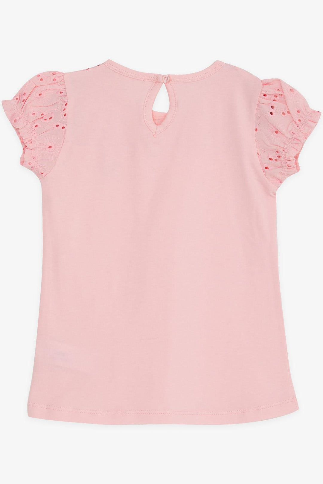 BRE Breeze Girl's T-Shirt with Lace Accessories, 50 Years, Pink - Draguignan