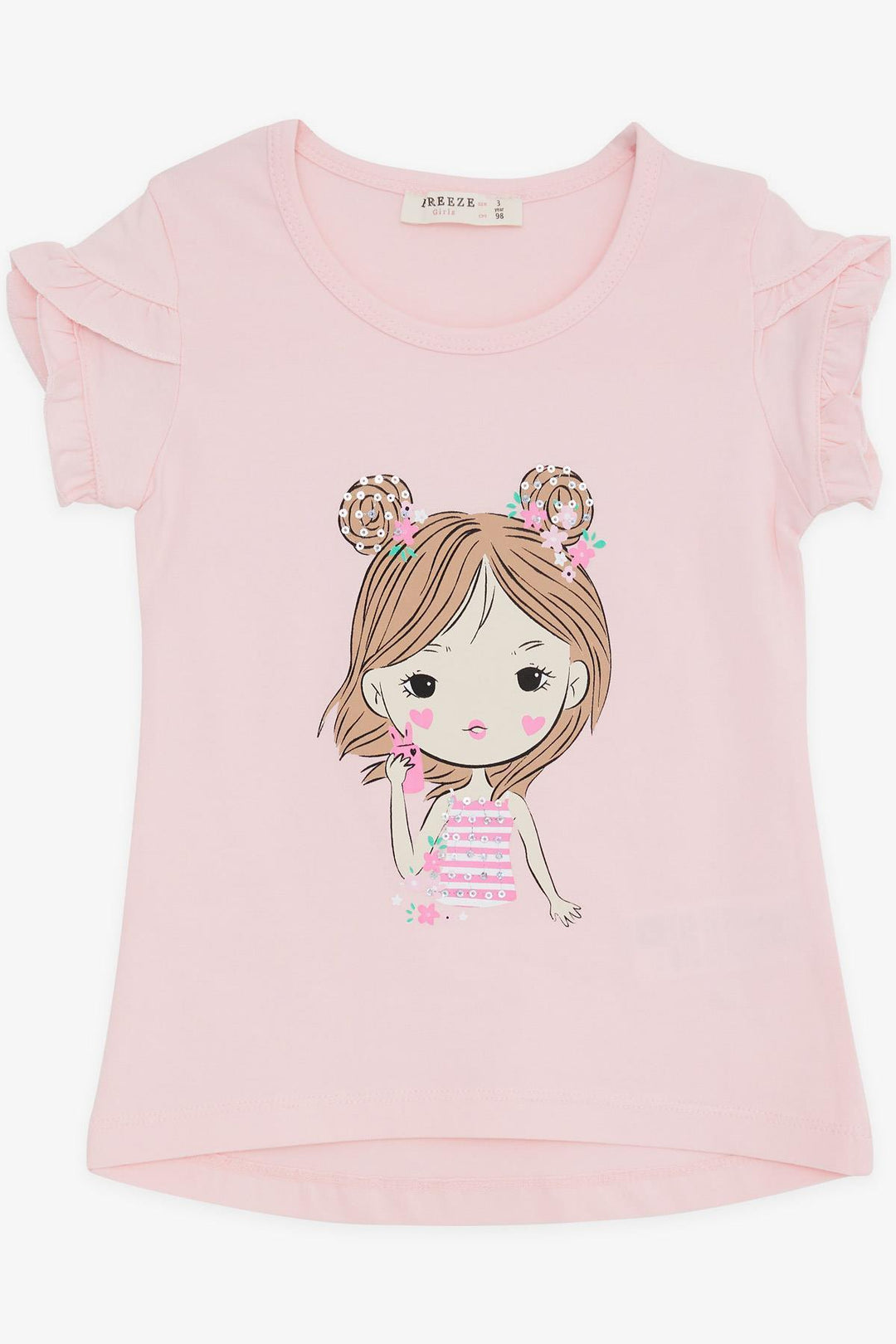 BRE Breeze Girl's T-shirt Cool Girl Printed 2-6 Years, Pink - Dreieich