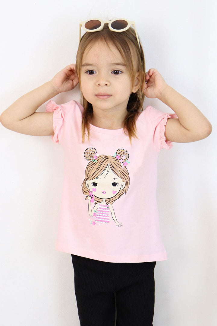 BRE Breeze Girl's T-shirt Cool Girl Printed 2-6 Years, Pink - Dreieich