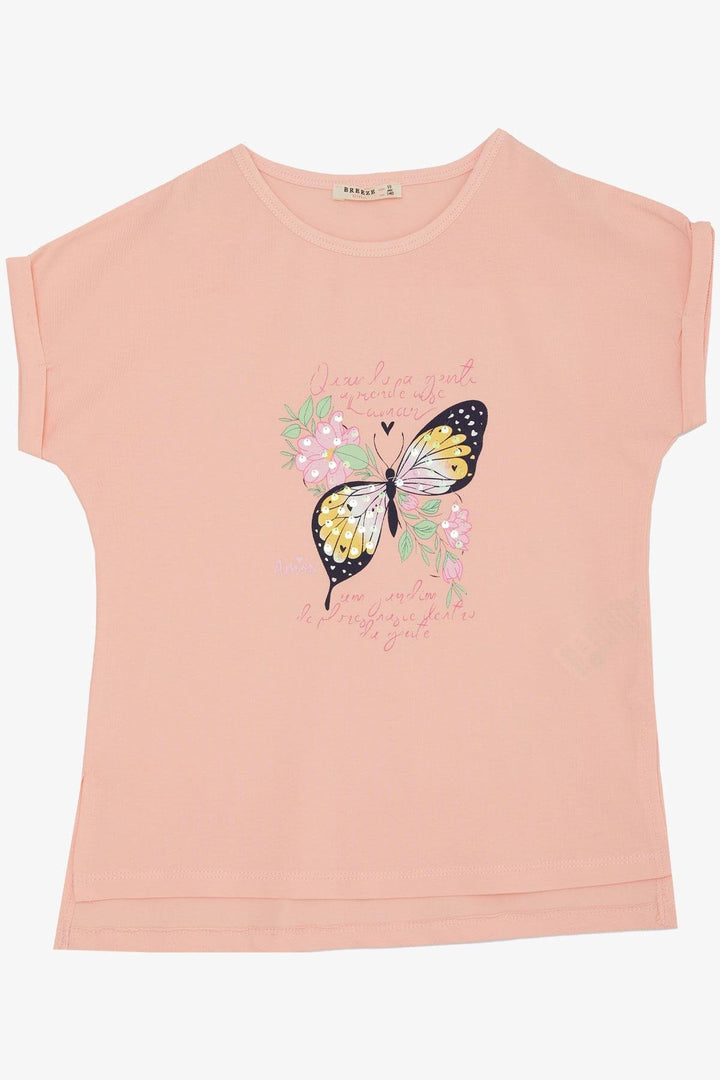 Футболка Breeze Girl's Butterfly Printed 106 лет, Pink - Ewell