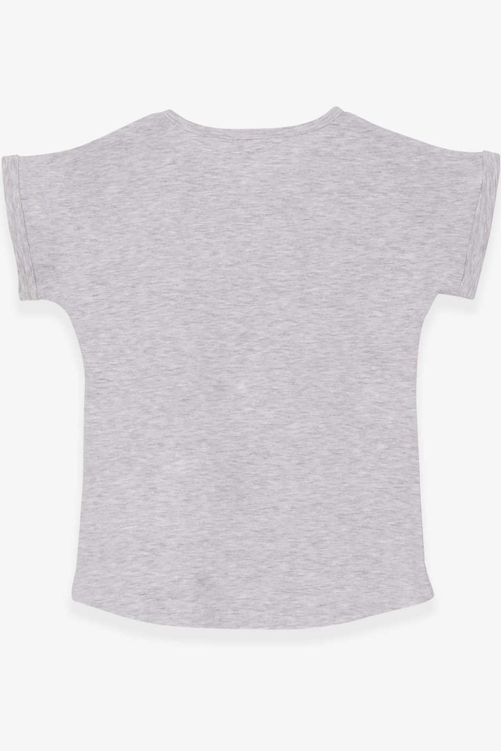 BRE Breeze Girl's T-shirt Girl Printed 94 Years, Light Grey Melange - Calimera