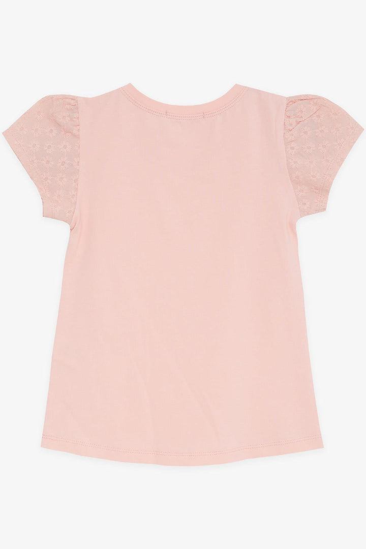 BRE Breeze Girl's T-shirt with Puffed Sleeves 3-8 Years, Salmon - Salisbury