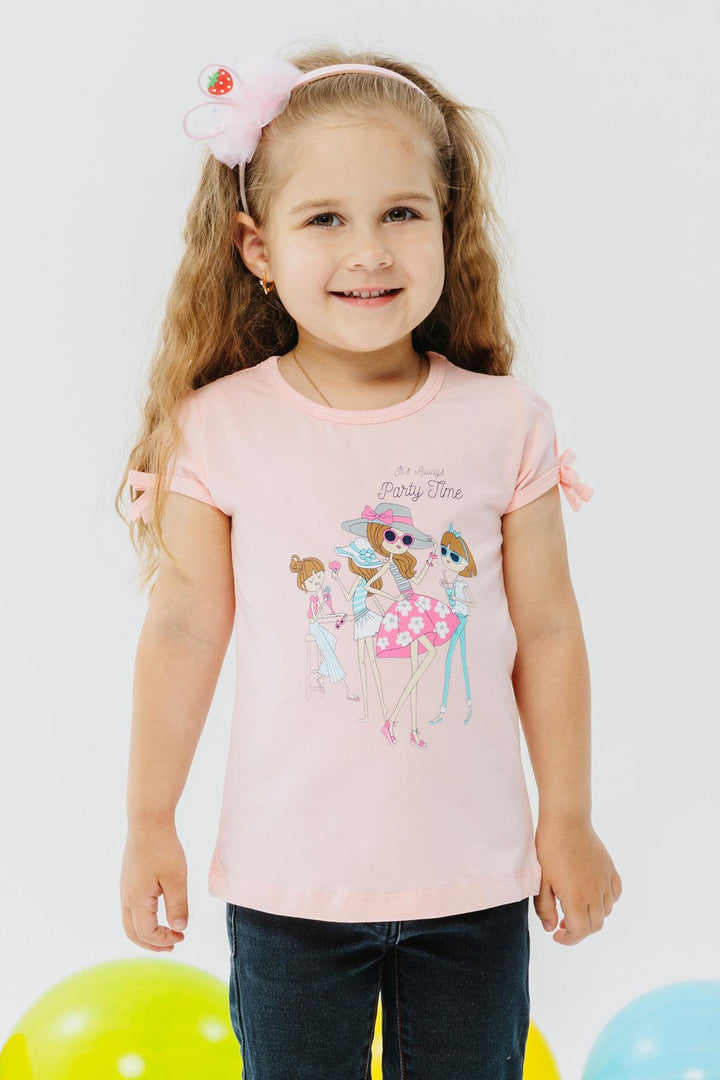 Bre Breeze Girl's Fot Time Time Happy Girls Printed 2-6 лет, Pink-Toole