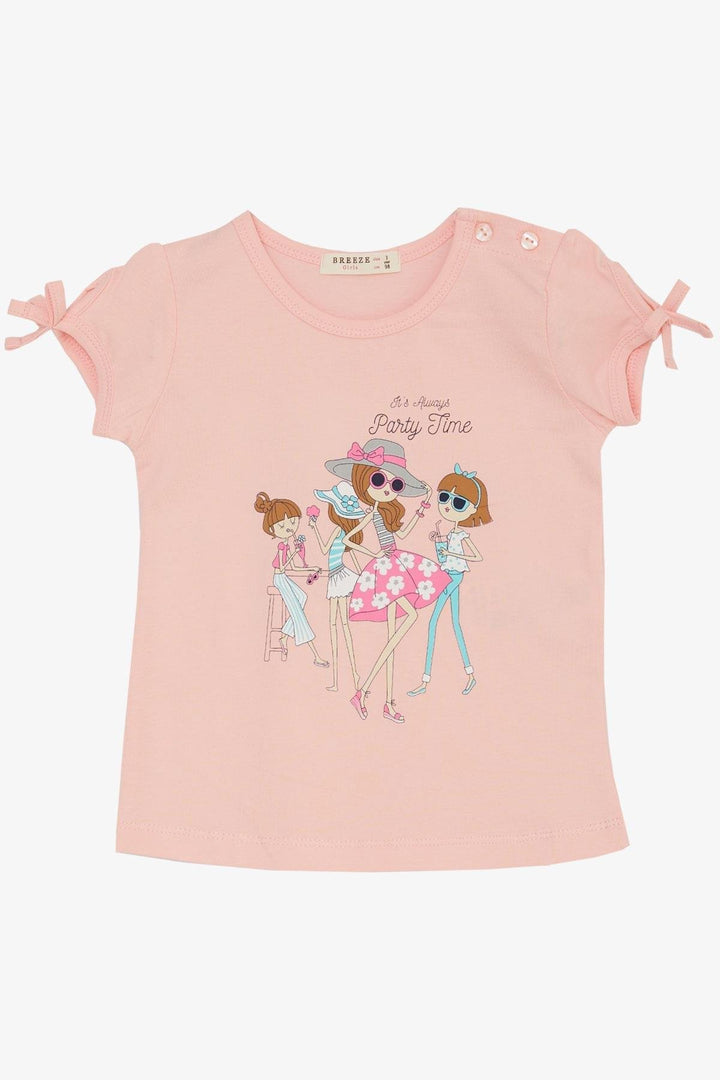 Bre Breeze Girl's Fot Time Time Happy Girls Printed 2-6 лет, Pink-Toole