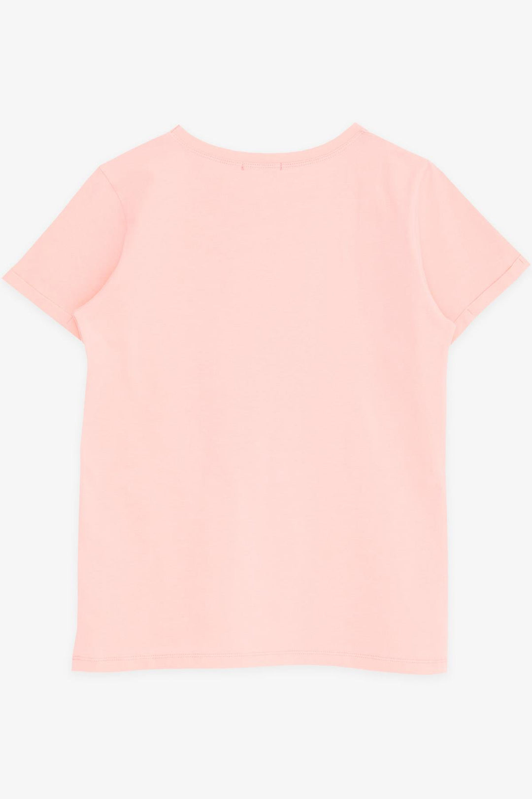 BRE Breeze Girl's T-shirt with Glittery Text Flower Print 106 Years, Salmon - Wilmington