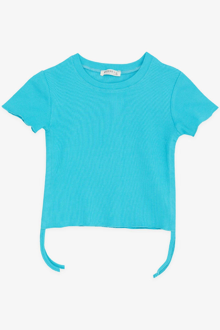 BRE Breeze Girl's T-Shirt with Ruched Sides, 84 Years, Turquoise - Mankato