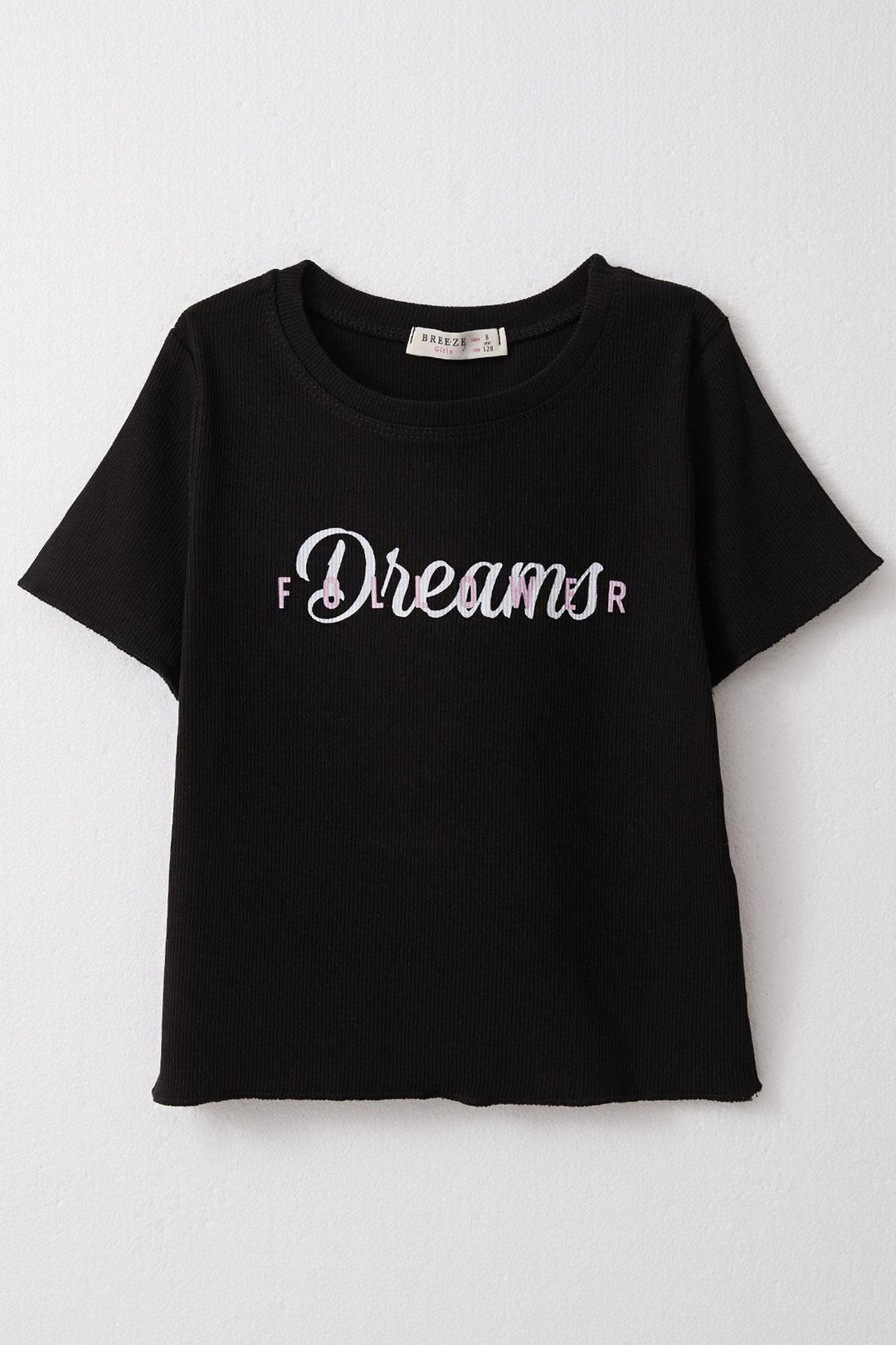 BRE Breeze Girl's T-shirt with Printed Text, 84 Years, Black - Vlaardingen