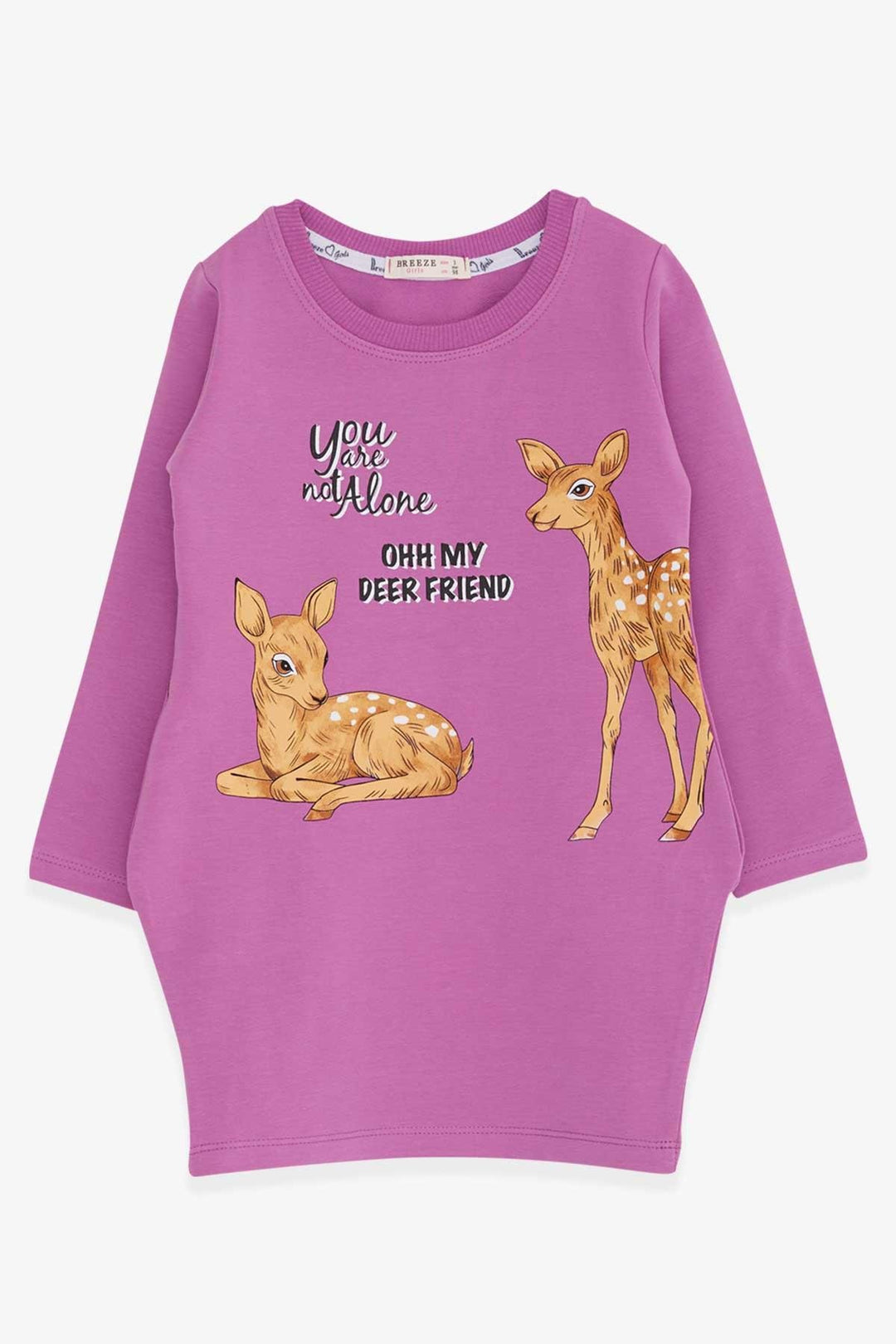 BRE Breeze Girl's Tunic with Fawn Print 1.5-5 Years, Lilac - Speyer