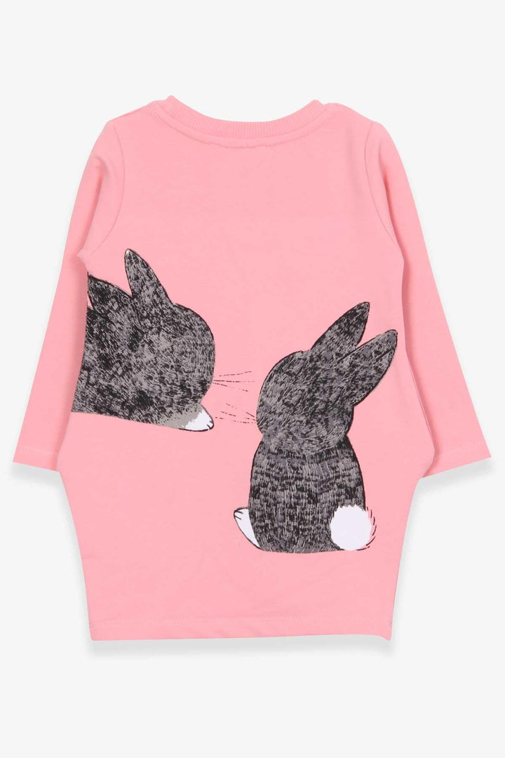 BRE Breeze Girl's Tunic with Rabbit Pattern 1.5-5 Years, Salmon - Uzhhorod